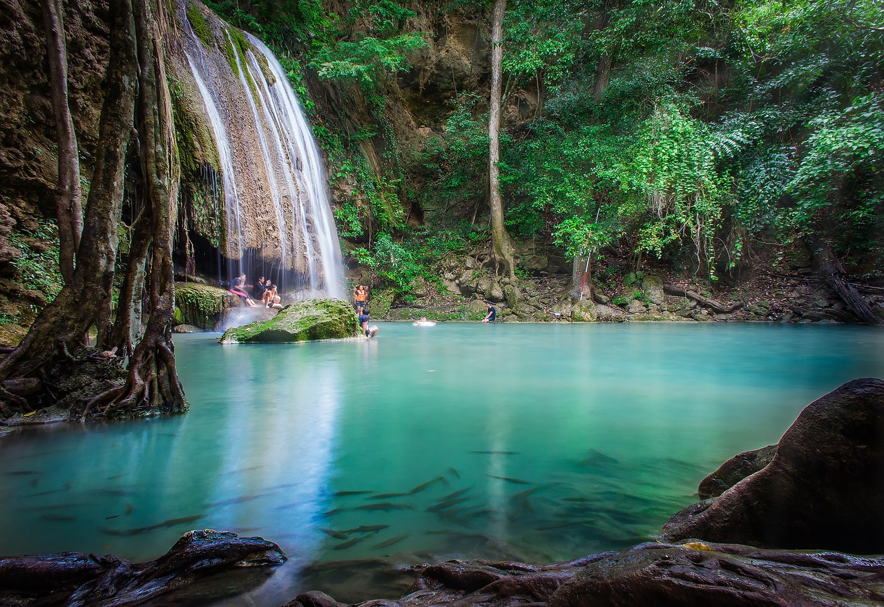 Urlaub Thailand Kanchanaburi Erawan-Nationalpark (Sehenswürdigkeiten)